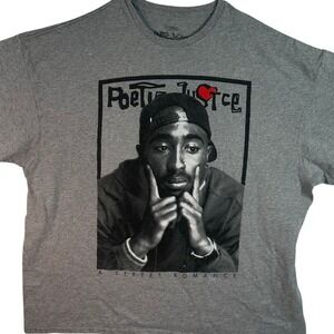 Poetic Justice T Shirt Mens 3X Gray Tupac Shakur Street Romance Graphic